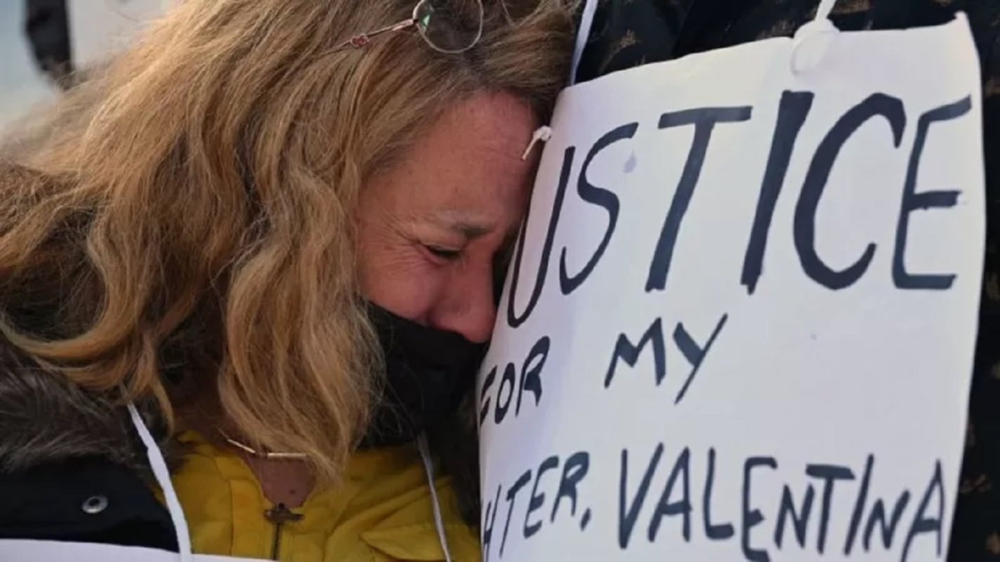 Soledad Peralta, la madre de la nena Valentina Orellana, asesinada a tiros por la Policía de Los Ángeles (Getty) 