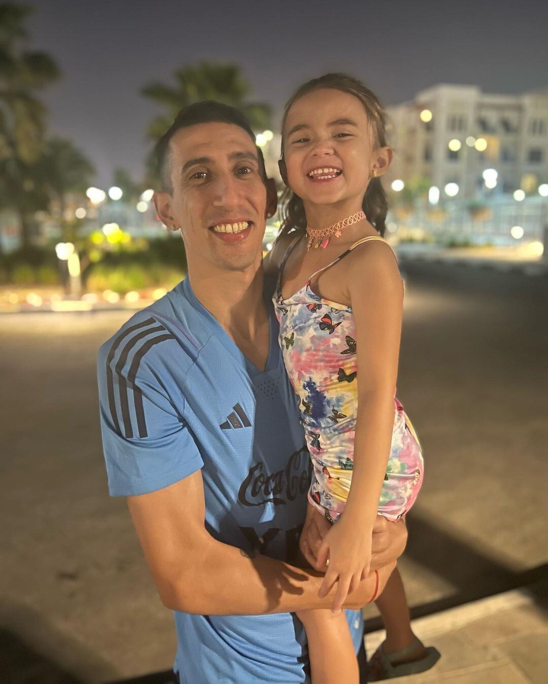 Ángel Di Maria y su familia