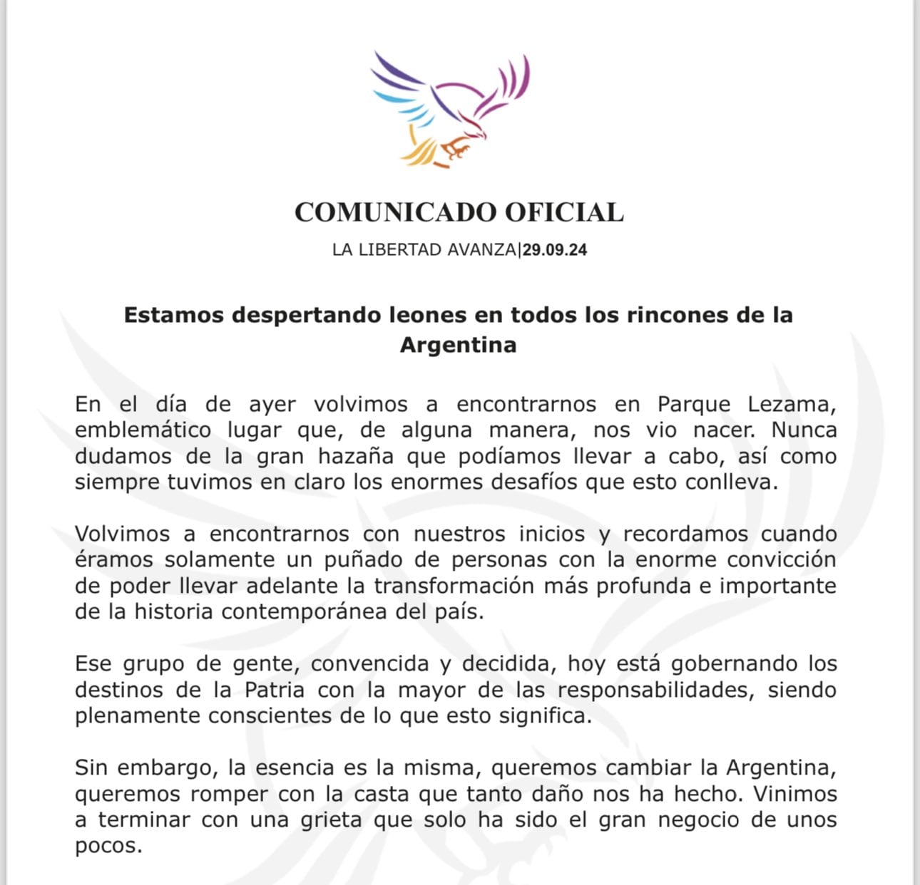 Karina Milei publicó una carta: busca sumar afiliados a La Libertad Avanza (primera parte). Imagen: X / @KarinaMileiOk