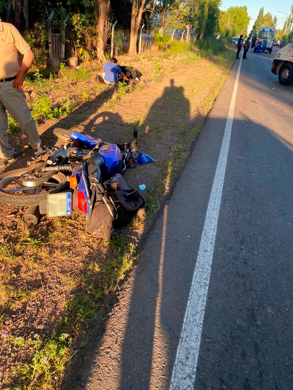 Dos motociclistas chocaron de frente en San Rafael. Foto: Prensa Seguridad de Mendoza