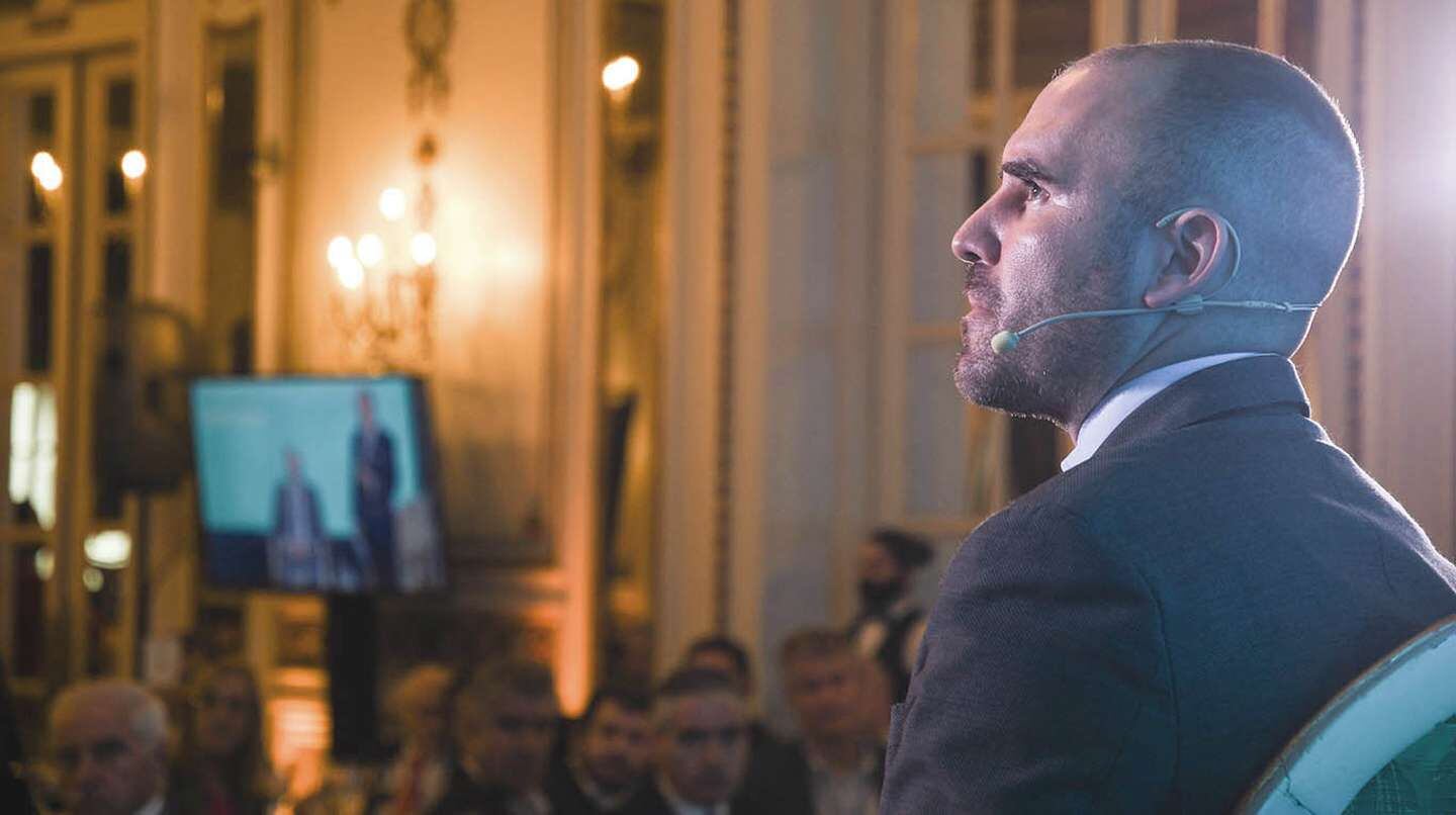 El ministro Martín Guzmán habló ante los empresarios que integran el Consejo Interamericano de Comercio y Producción. (foto: Camila Godoy/Télam).