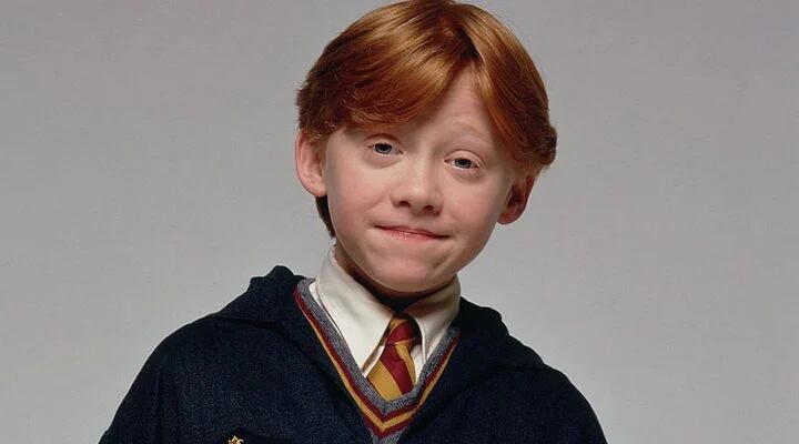 Rupert Grint en Harry Potter.