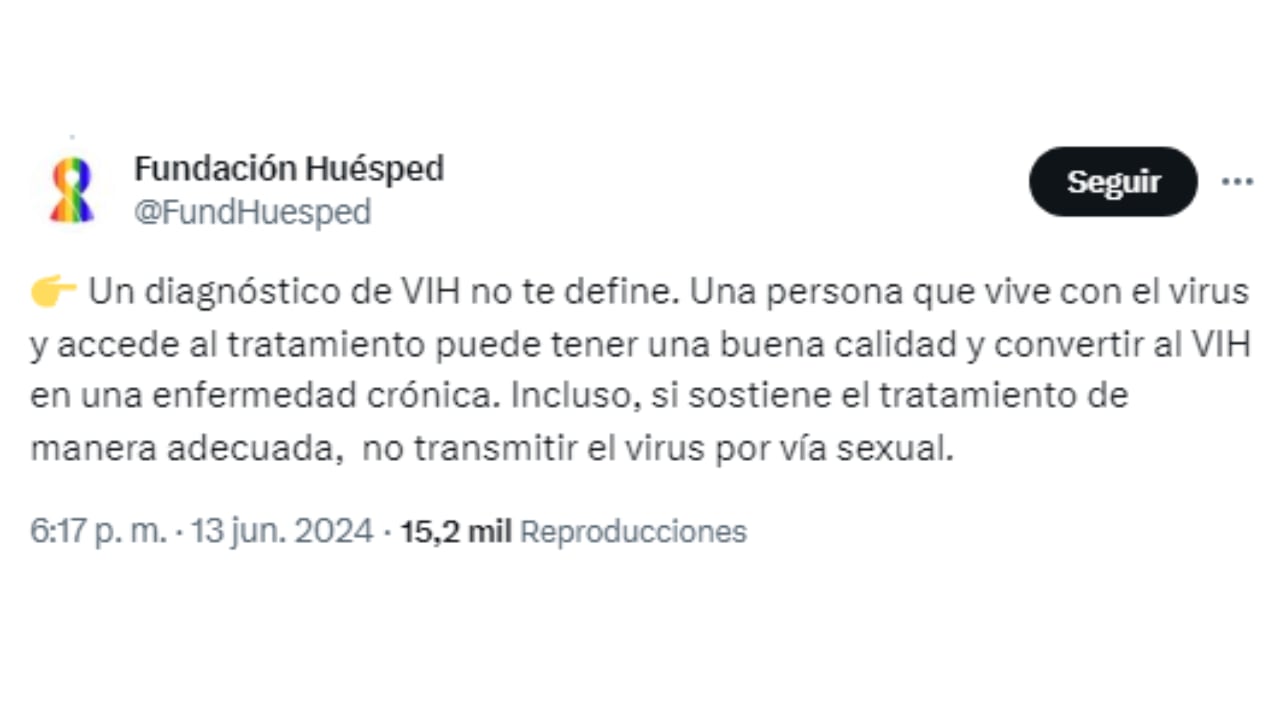 Fundación Huésped opera en el país desde 1989 en “áreas de salud pública desde una perspectiva de derechos humanos centrada en VIH/sida, otras enfermedades transmisibles y en salud sexual y reproductiva”. 
Foto: Captura