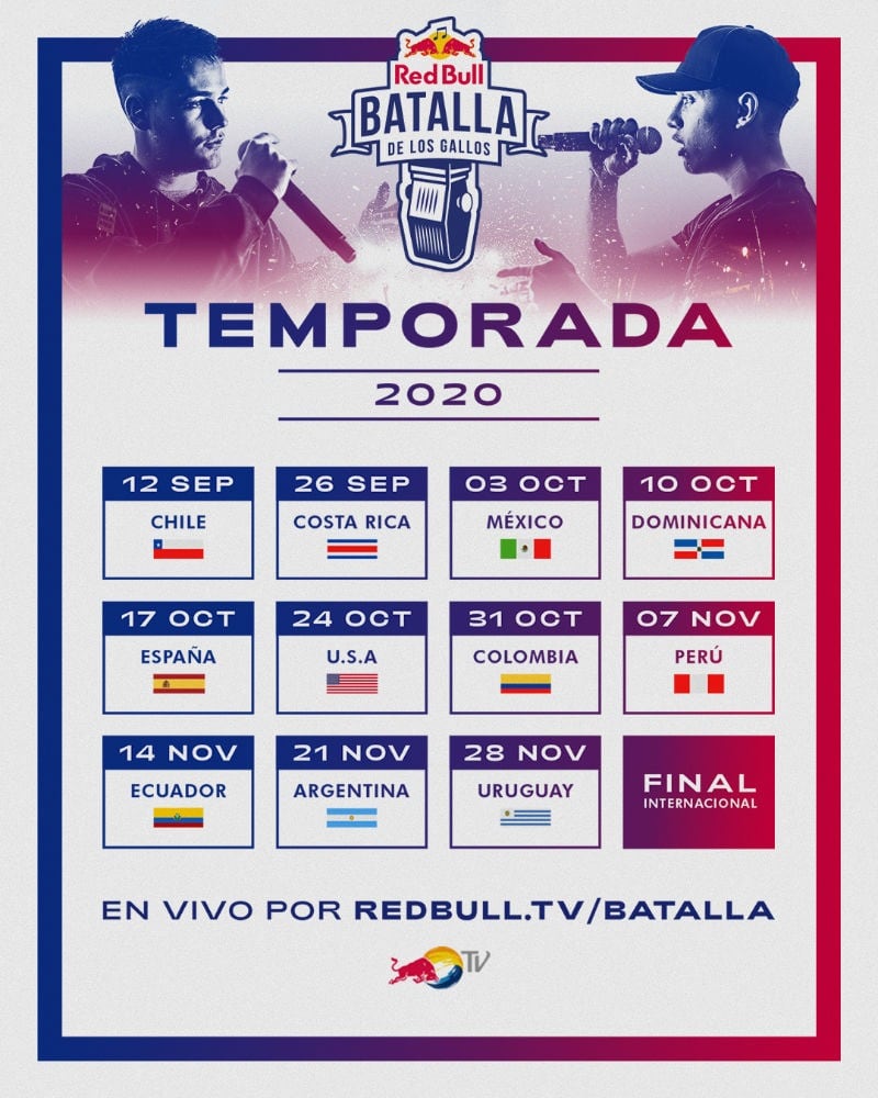 Ya están confirmadas las fechas para Red Bull Batalla de los Gallos