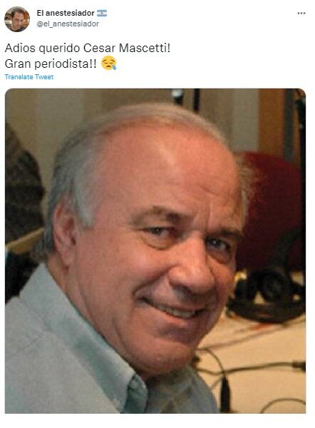 Falleció César Mascetti y las redes se llenaron de mensajes de despedida y tristeza