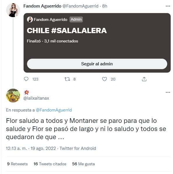 Polémica en redes por el cruce entre Lali Espósito y los Montaner (Twitter)