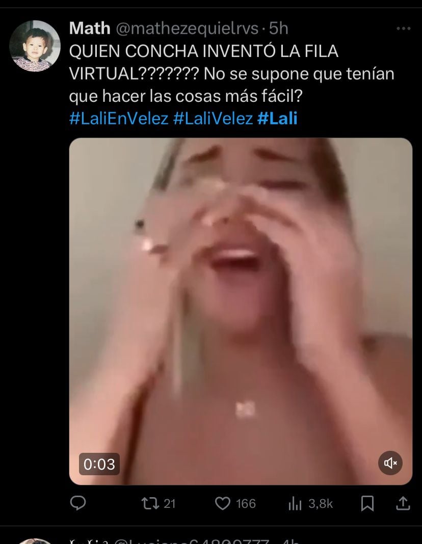 Lali Espósito agotó su primer show en Vélez. Captura de X.