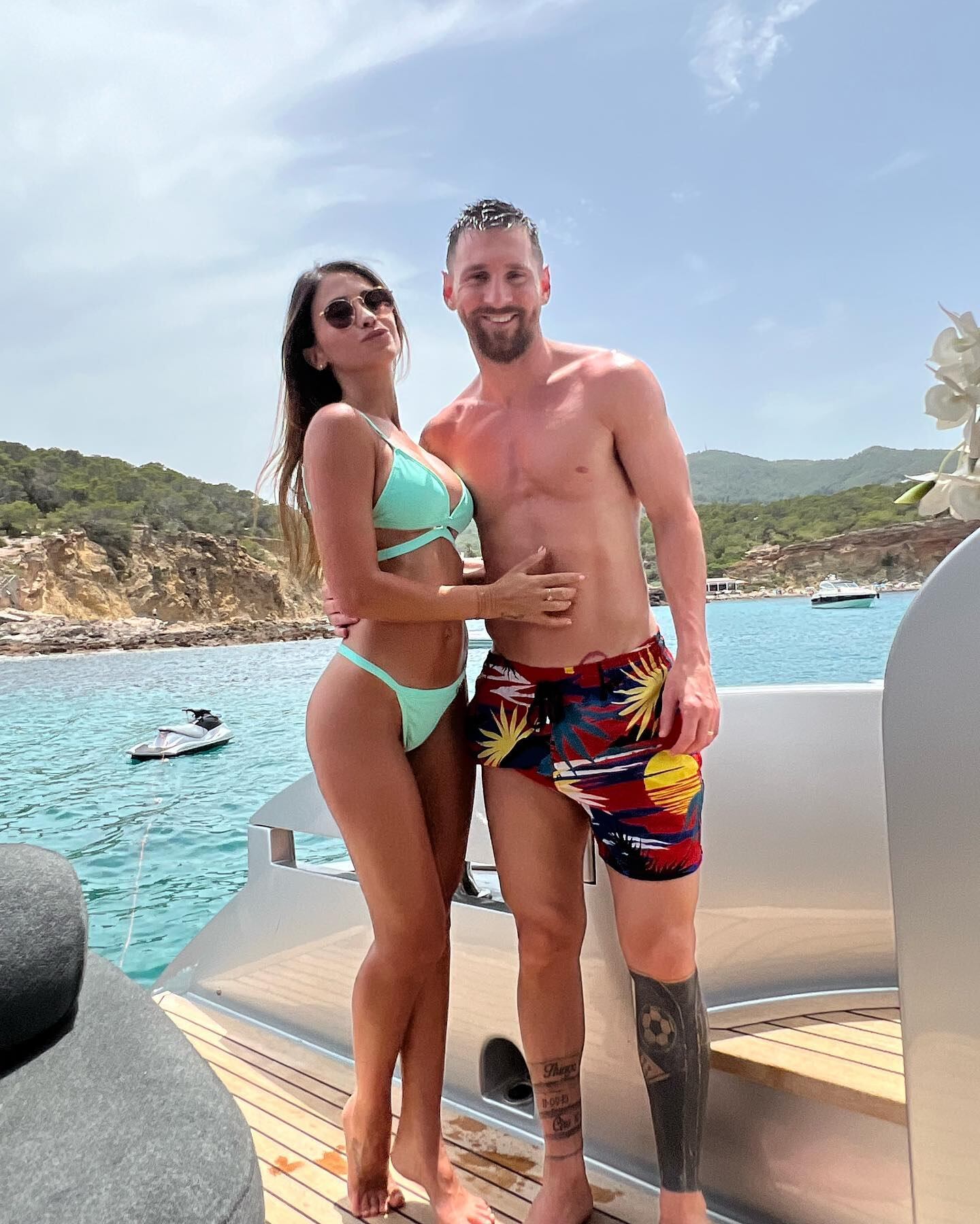 Antonela Roccuzzo y Lionel Messi.