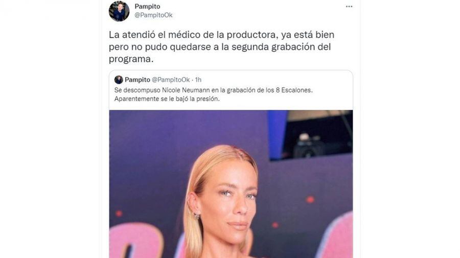 Nicole Neumann se descompensó y el rumor de embarazó se reavivó