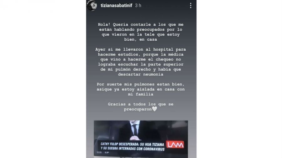 La hermana menor de Oriana compartió en su IG la situación que afronta