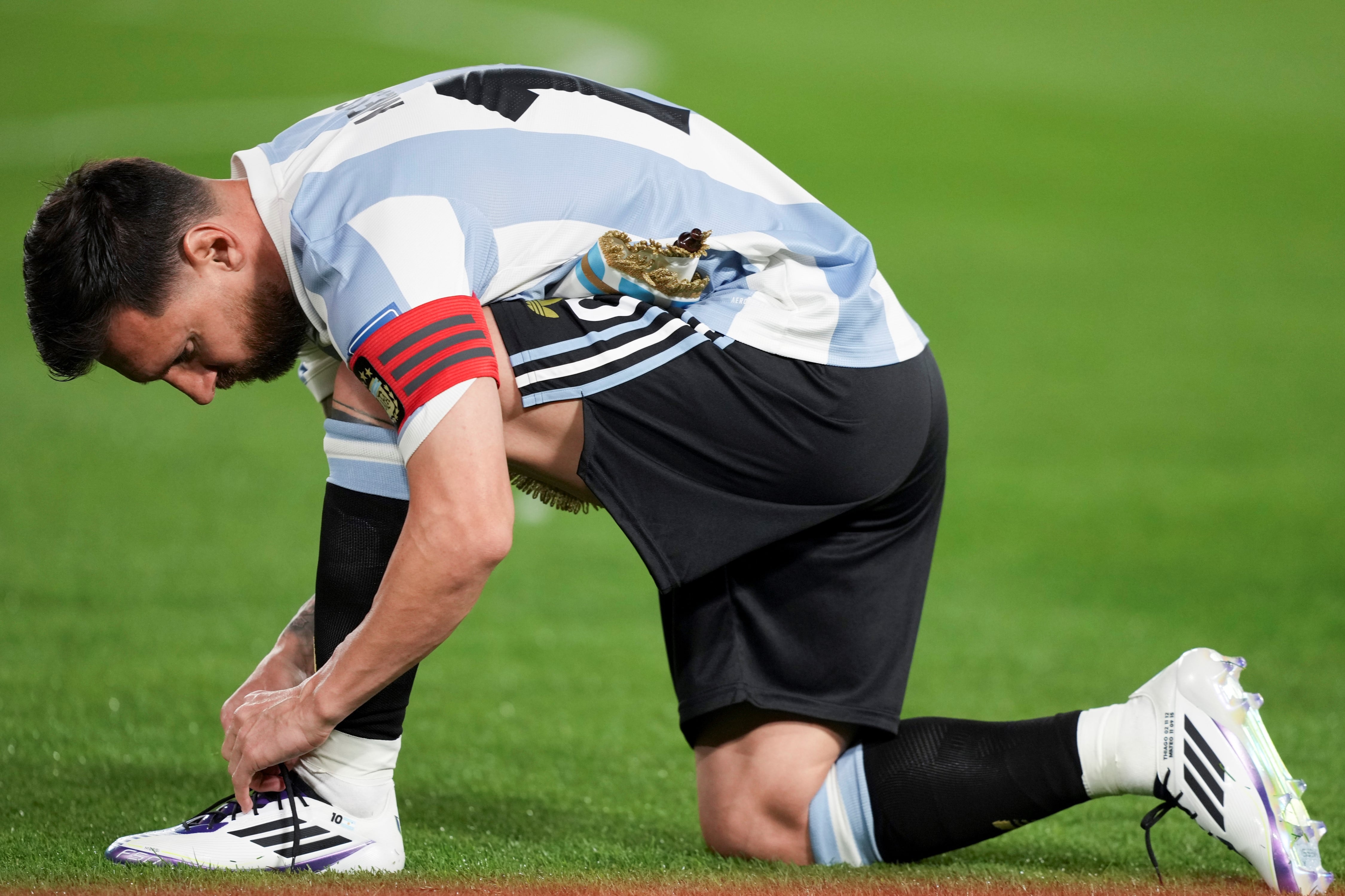 Lionel Messi en el partido entre Argentina y Perú por las eliminatorias. / Gentileza. 