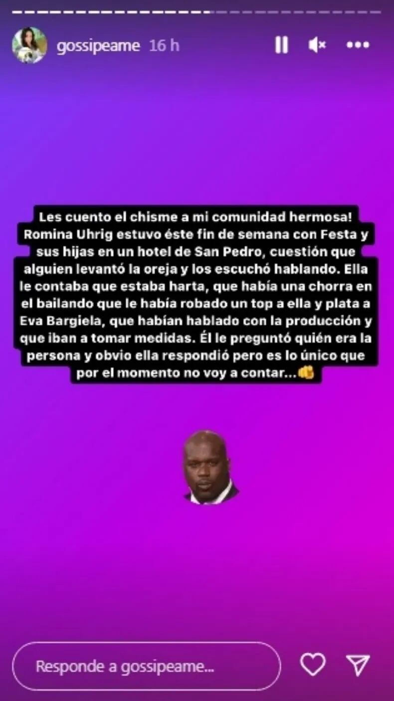 La ex Gran Hermano confirmó que le han robado dentro del reality.