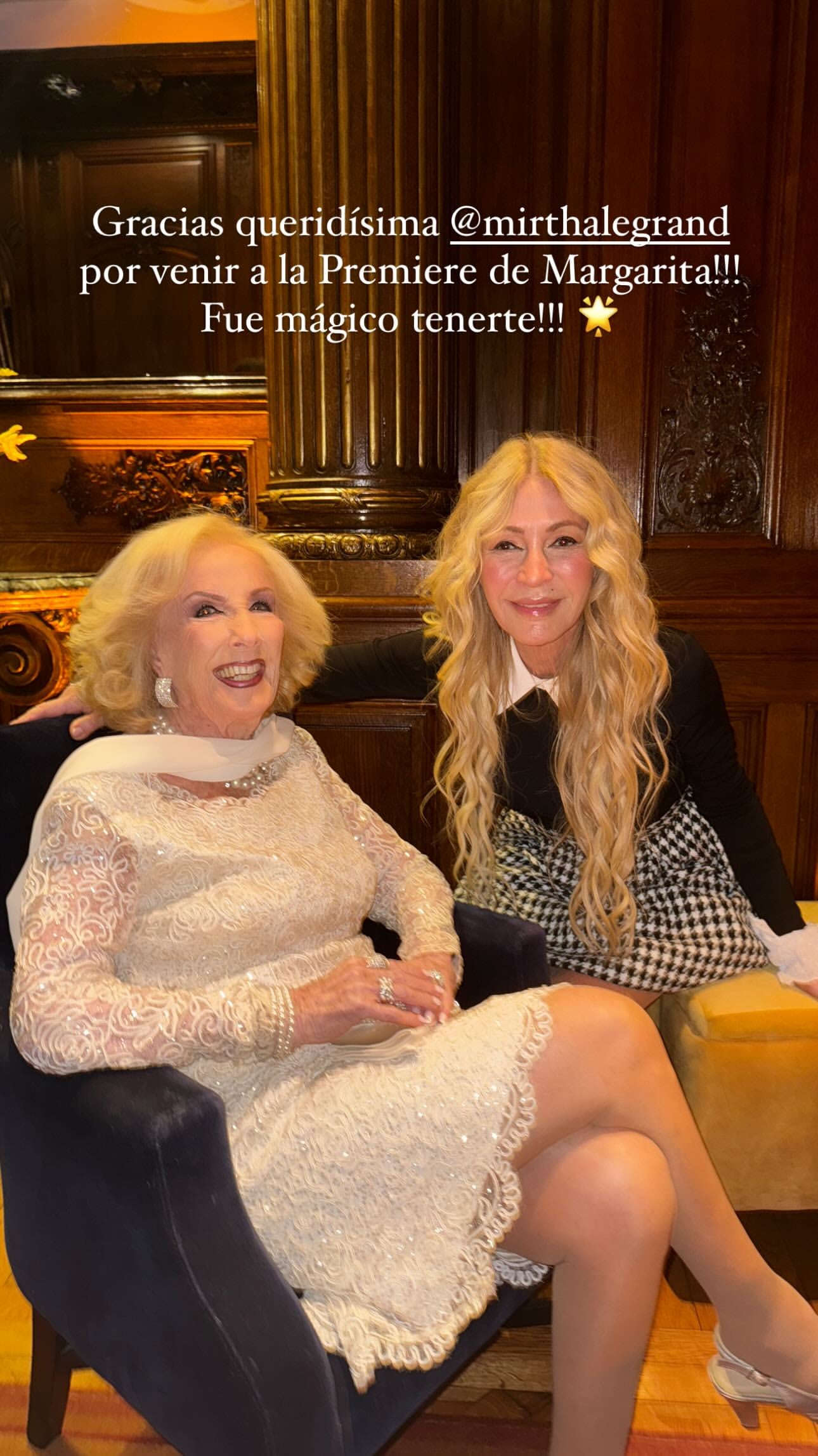 Mirtha Legrand bailó "Flores Amarillas" de Floricienta. Gentileza Instagram.