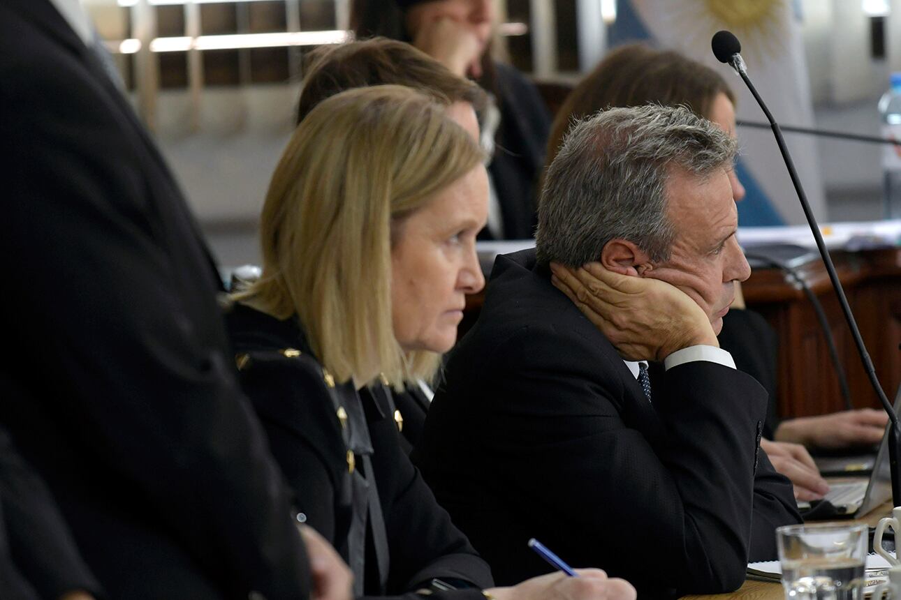 Otra jornada del juicio contra el suspendido magistrado Walter Bento en los Tribunales Federales de Mendoza 
 Dante Vega fiscal
Foto: Orlando Pelichotti
