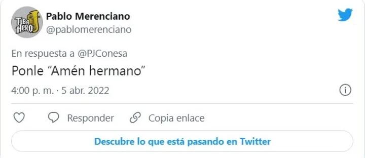 Un usuario le contestó al maestro: “Ponle ‘Amén hermano’".