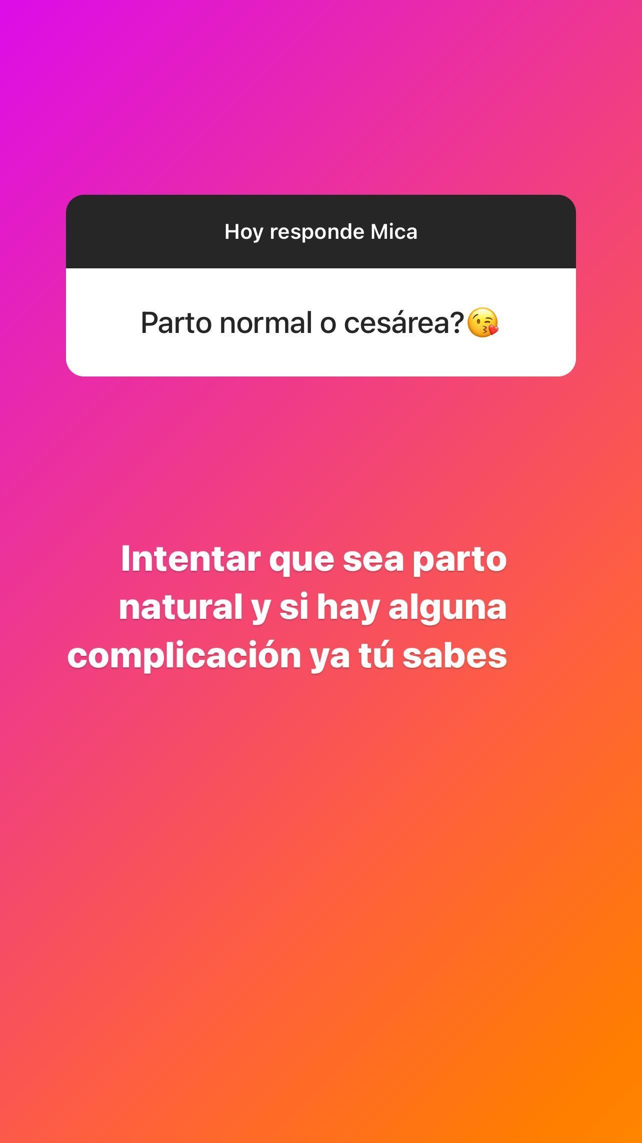 Mica Viciconte repondió preguntas en Instagram.