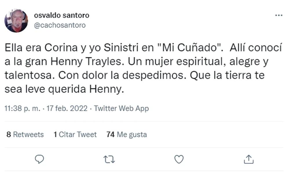 Henny Tyles falleció a los 84 años y sus colegas la despidieron en las redes