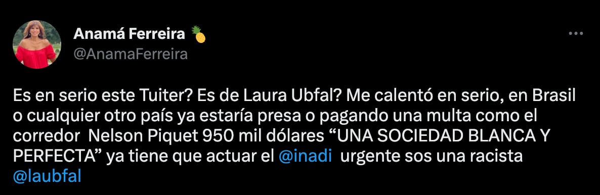 Anamá Ferreira, indignada por el tuit de Laura Ubfal sobre los finalistas de "Gran Hermano".