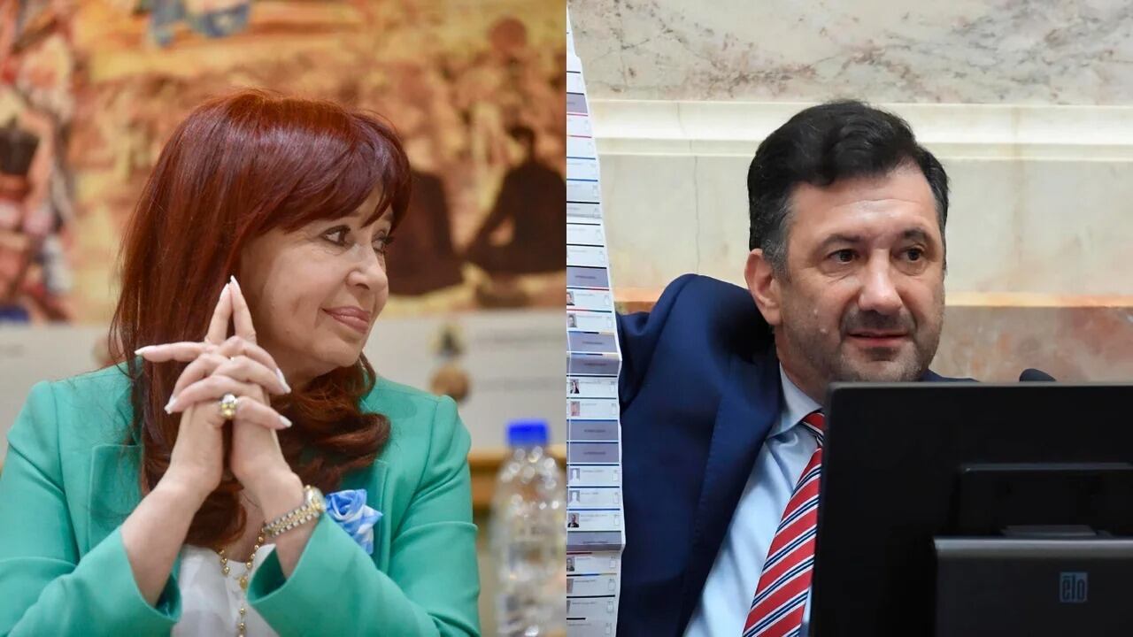 Cristina Kirchner y Edgardo Kueider.