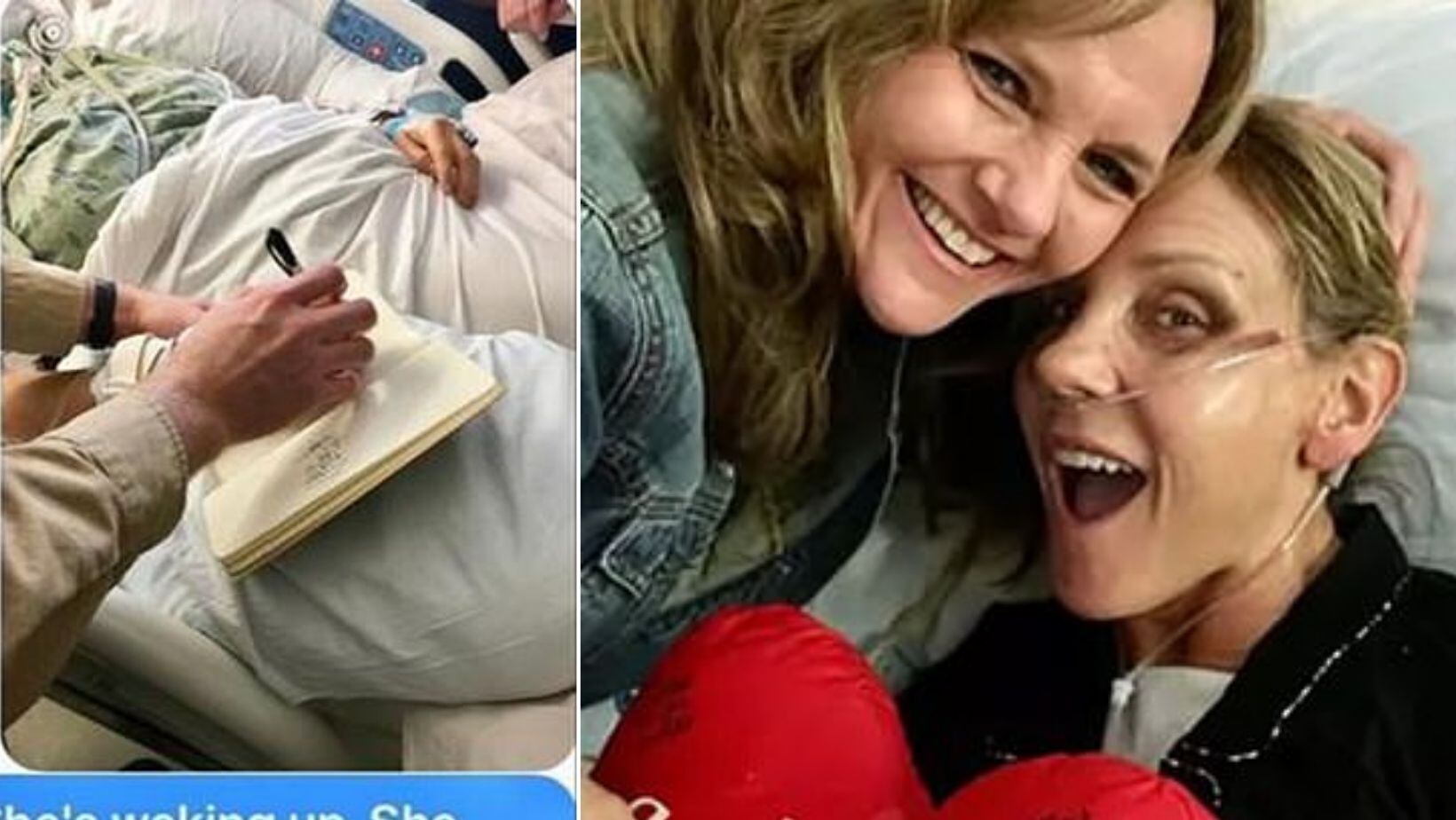 Tina Hines mientras se encontraba en el hospital (facebook)