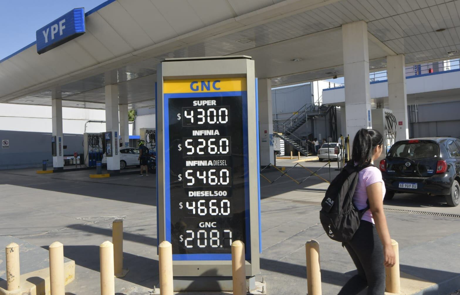 Aumento del GNC, este es el precio actual es las estaciones habilitadas.
Foto: Orlando Pelichotti