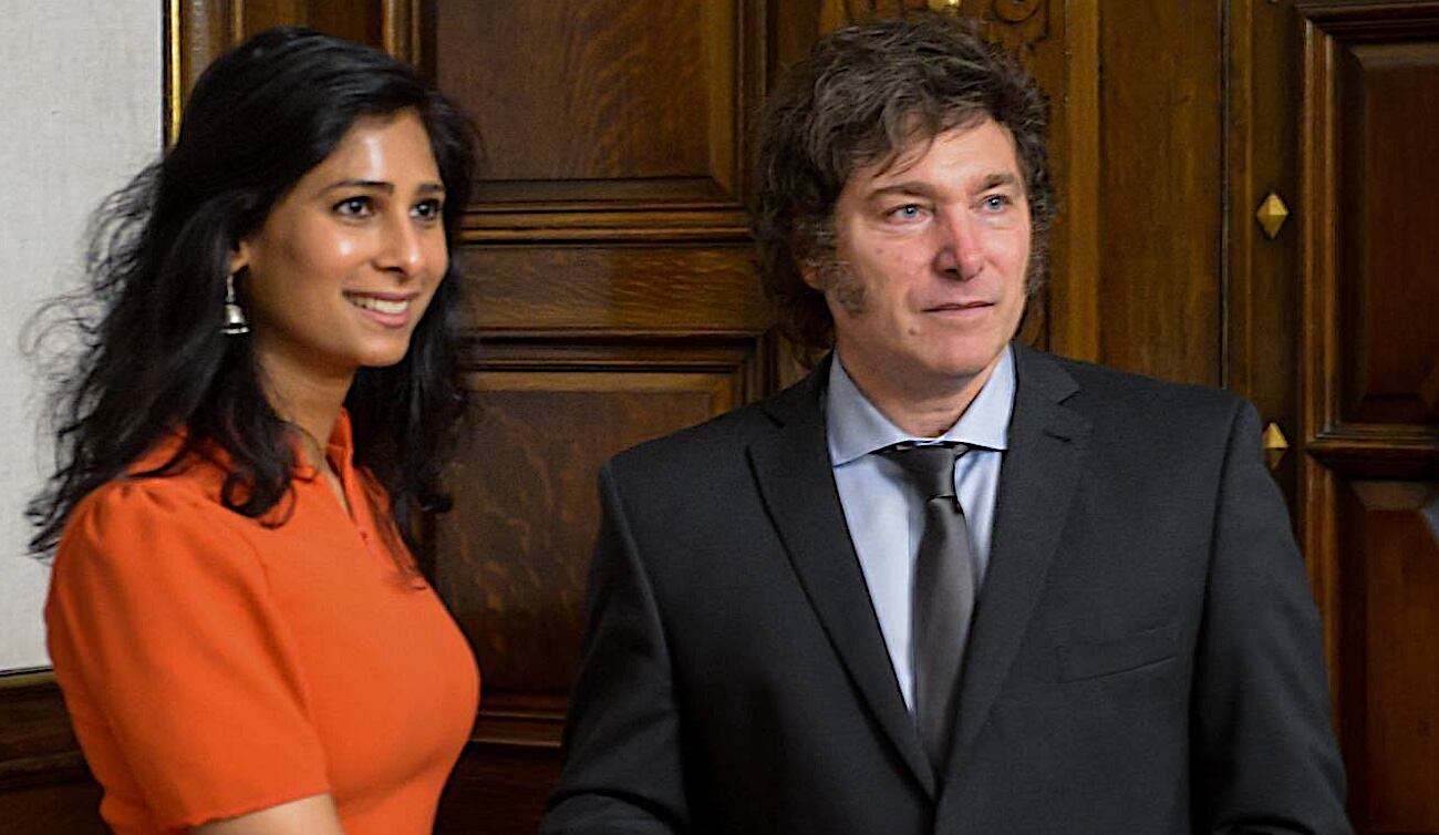 El presidente Javier Milei se reunió con la vicedirectora del FMI, Gita Gopinath.