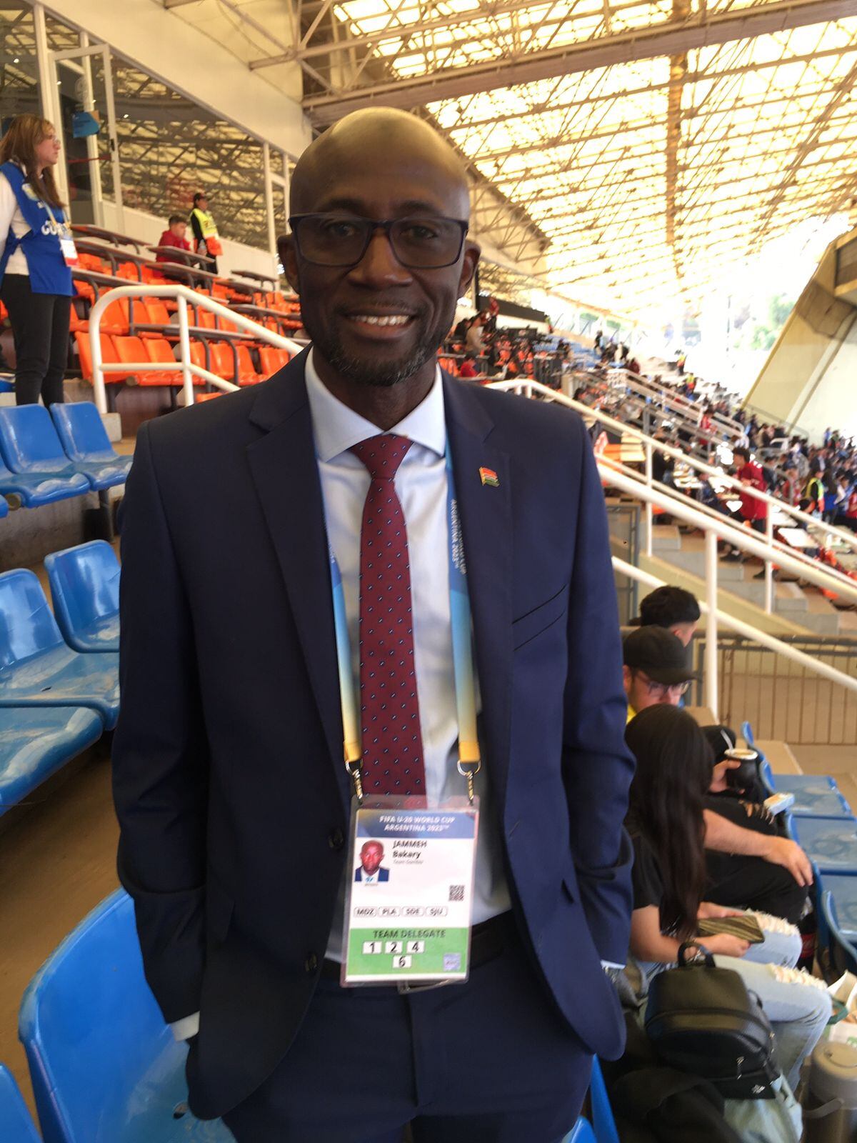 Gambia hizo de local en Mendoza, con hinchada “prestada” y una ruidosa delegación en las tribunas. Foto: Los Andes.