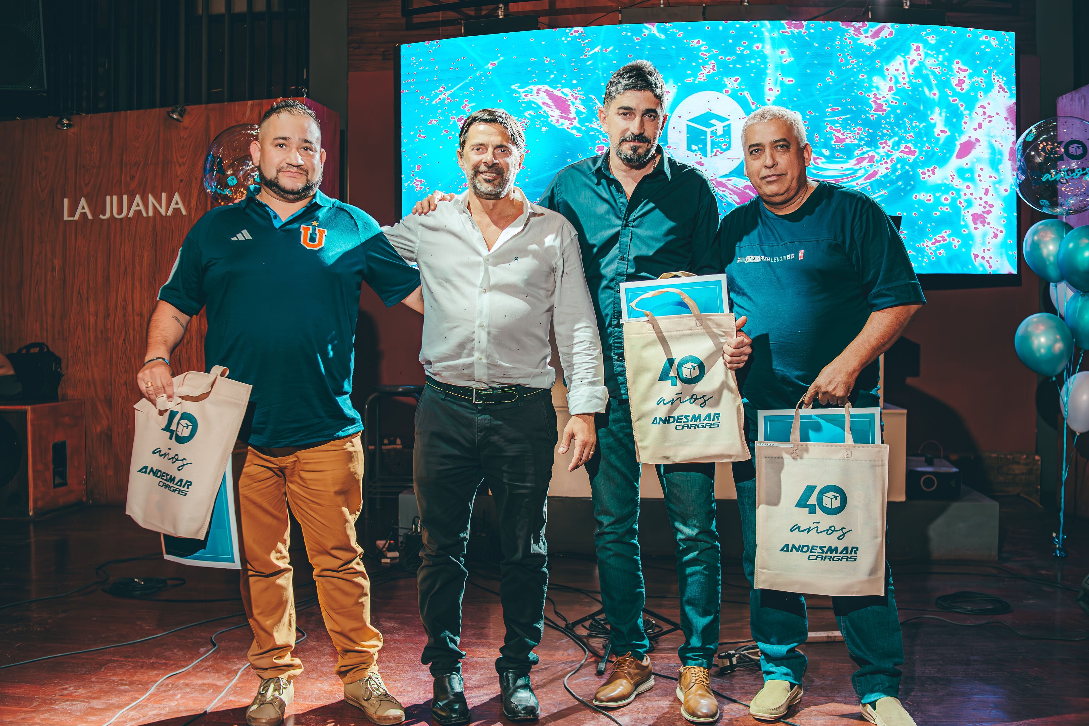 Jhon Duarte, Hernán Laún, Pablo Farina y Daniel Fuentes. Foto: Javier Aguas.