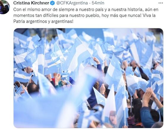 Mensaje de Cristina