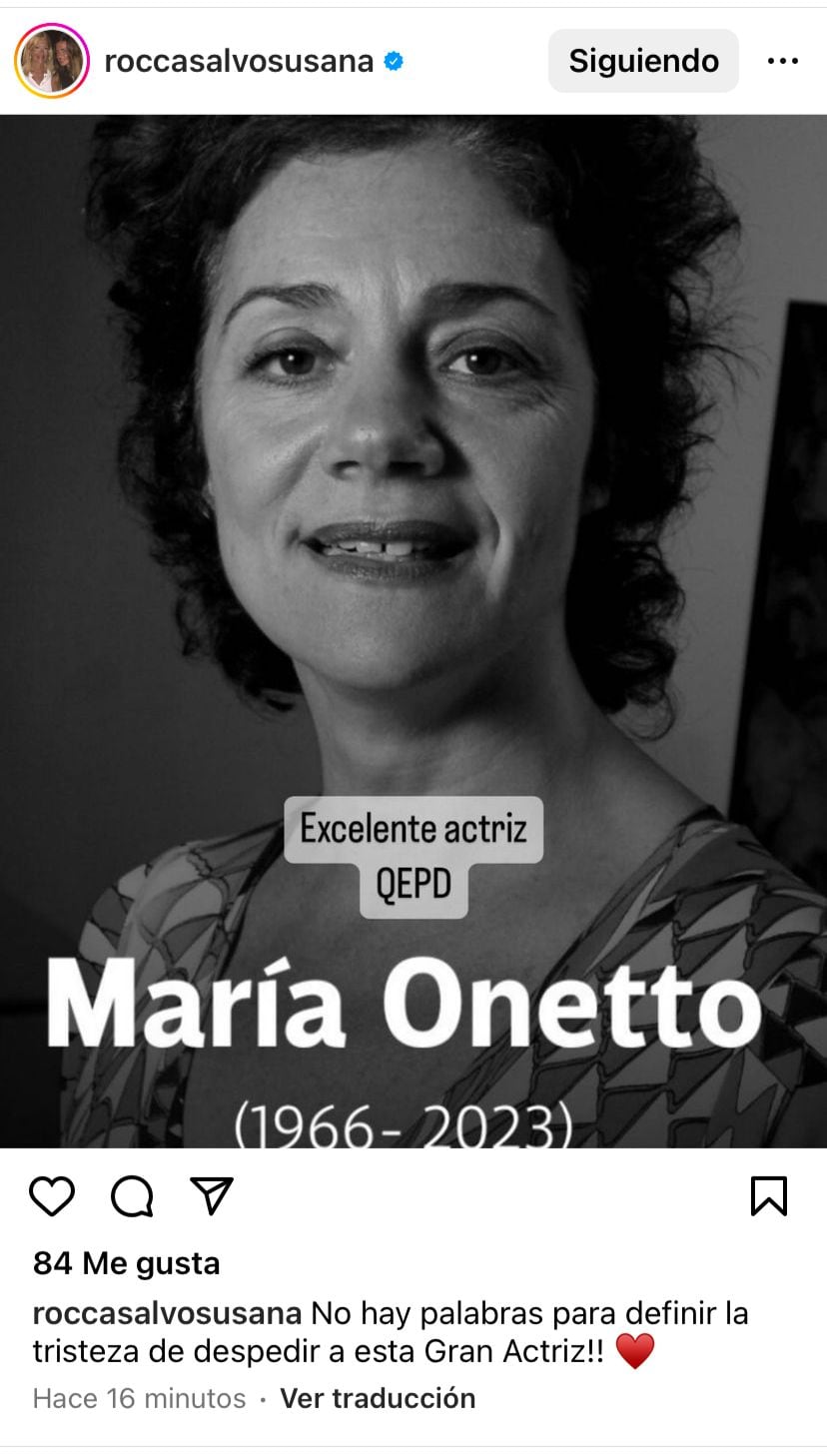 Los famosos despidieron a María Onetto.