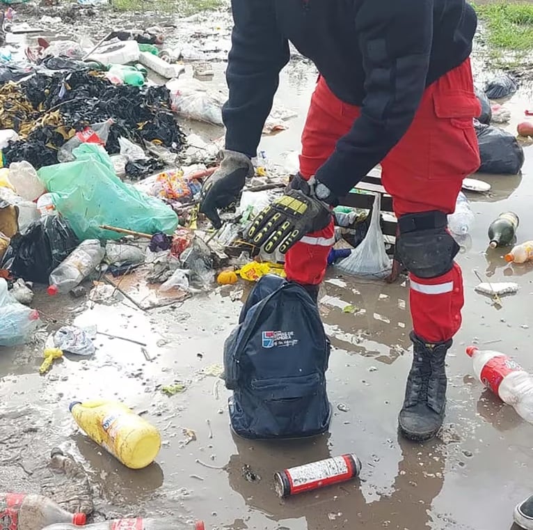 En la mochila estaba la cabeza de "Lechuga" Algaba (Gentileza / Infobae)