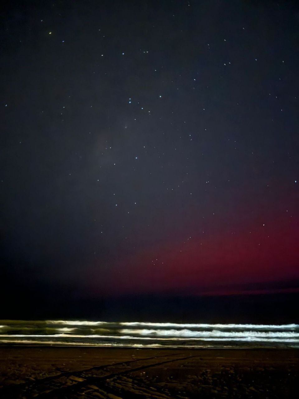 Así se vieron las auroras en Pinamar