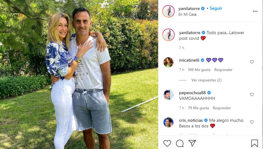 El mensaje de Yanina para su marido en las redes sociales