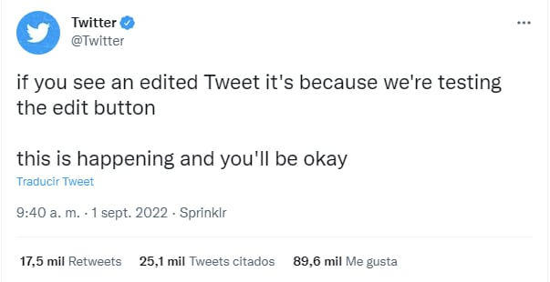 Twitter prueba la opción de "Editar"