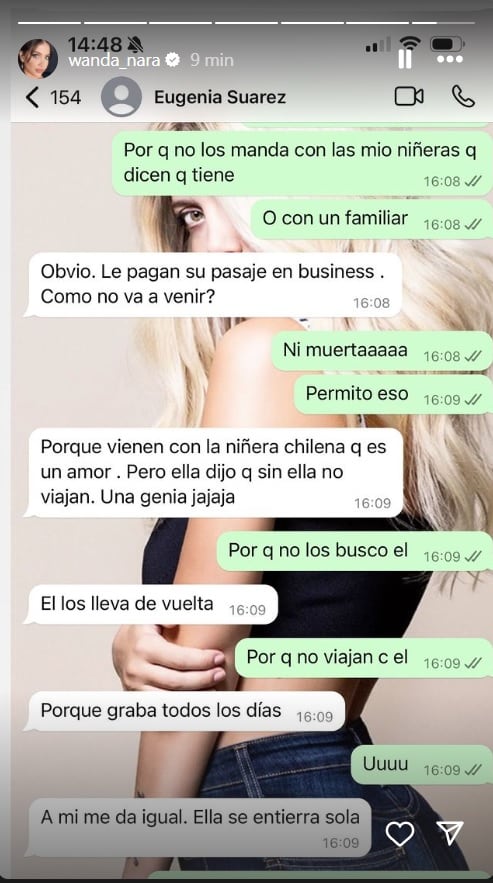 Wanda Nara filtró terribles chats íntimos con la China Suárez que involucran a Pampita.