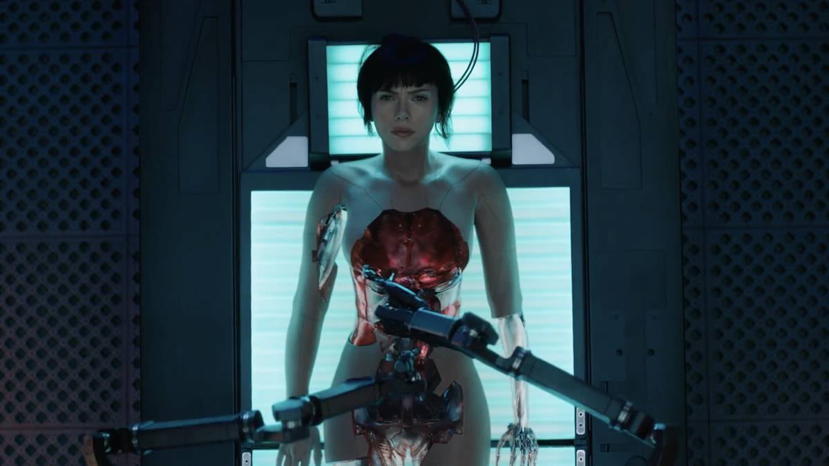 La actriz en la adaptación del anime "Ghost in the Shell"