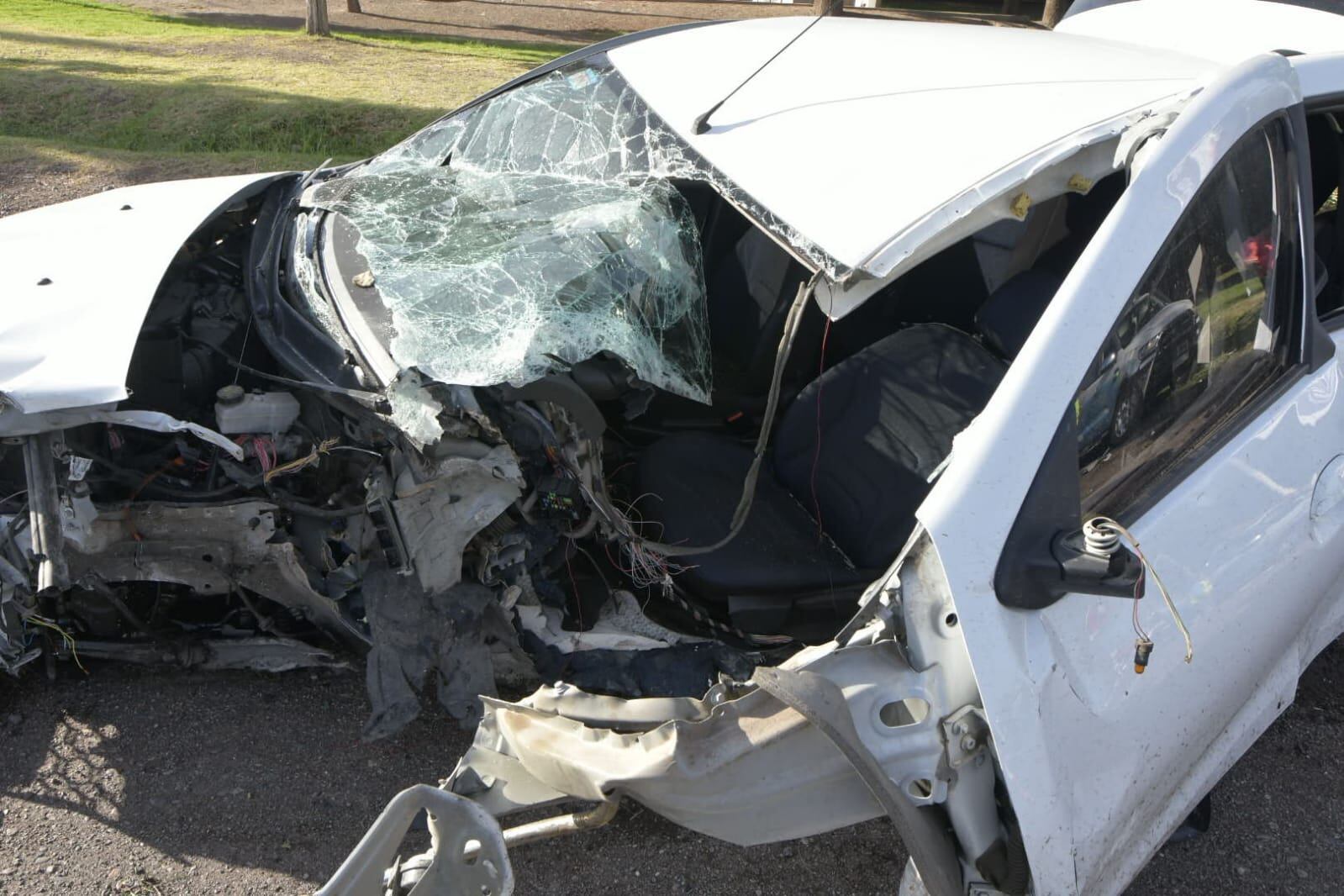 Accidente en Guaymallén /Foto Orlando Pelichotti