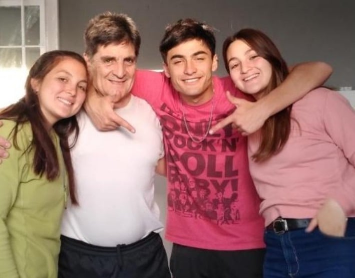 Sergio es padre de Talía y de los mellizos Pablo y María José. Pero tiene más de 100 hijos del corazón a los que ayuda. Foto: gentileza