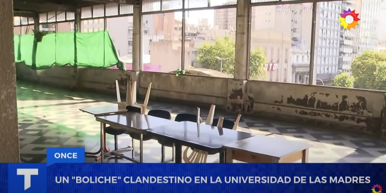 El "boliche" en un predio de la Universidad Madres de Plaza de Mayo: habló la mujer que vive allí (Telenoche / El Trece)