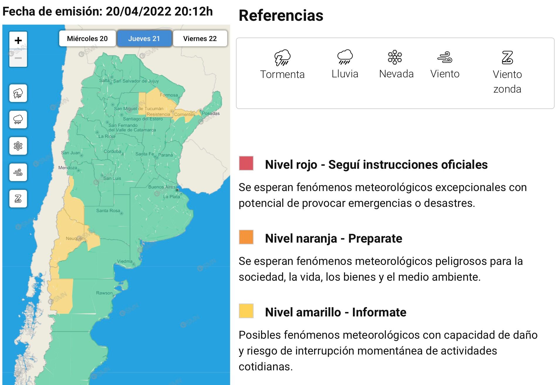 Alerta SMN