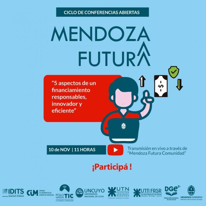 El programa Mendoza Futura dará 7 conferencias gratuitas sobre tecnologías
Se dictarán desde el jueves 20 hasta el 14 de noviembre, a través del canal de YouTube “Mendoza Futura Comunidad”. Son gratis y abiertas a público general.