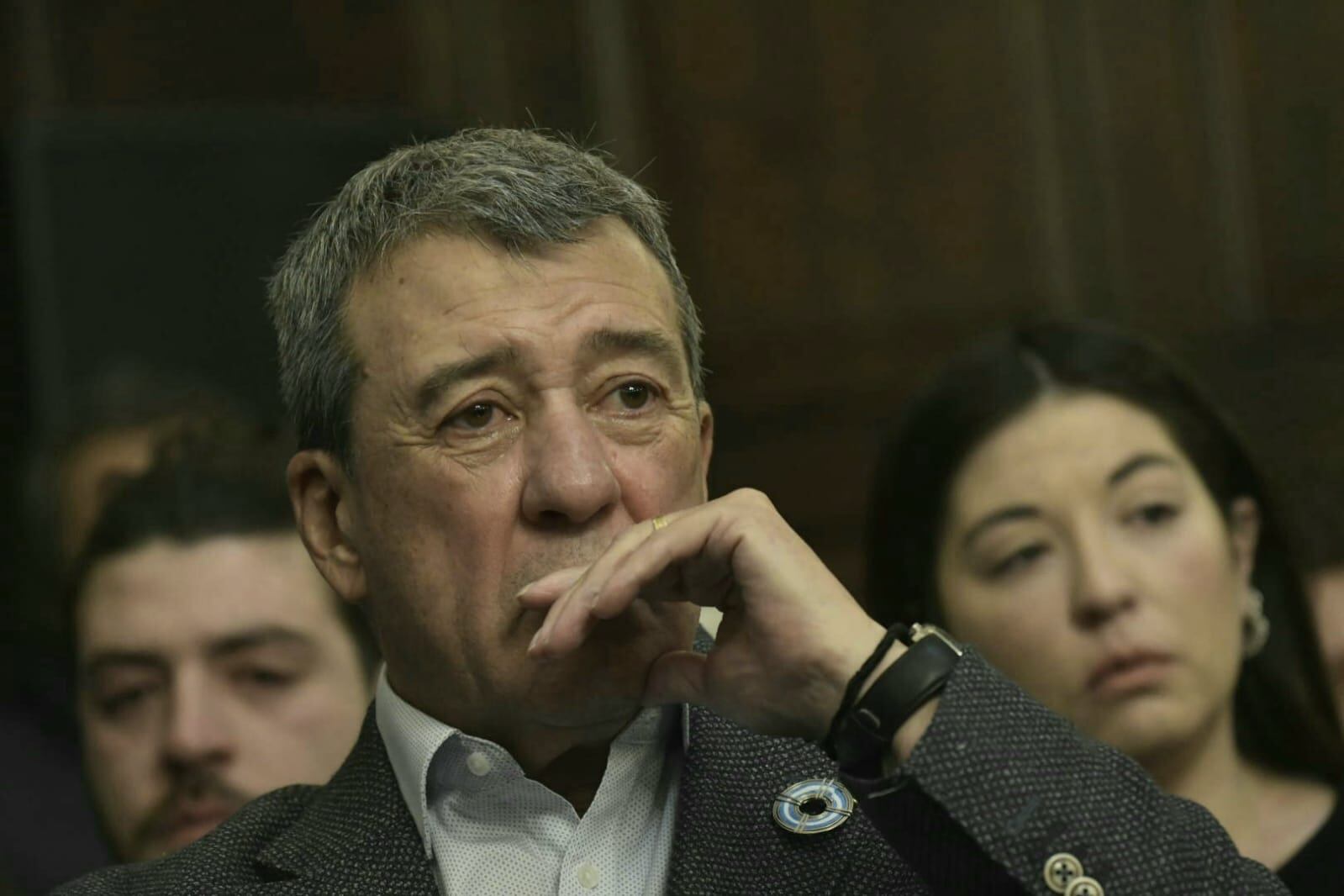 El diputado nacional, Adolfo Bermejo, durante el homenaje de la Legislatura para su hermano fallecido. Foto: Orlando Pelichotti