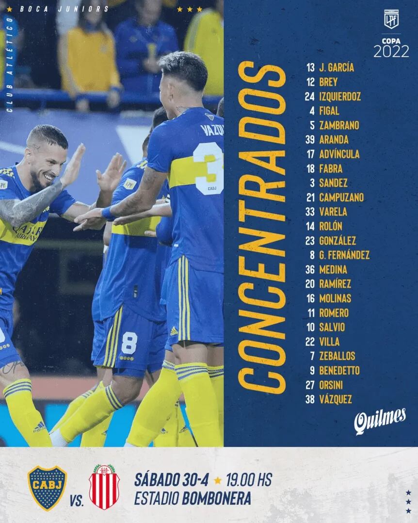 Los concentrados de Boca Juniors para el partido con Barracas Central. / Gentileza.