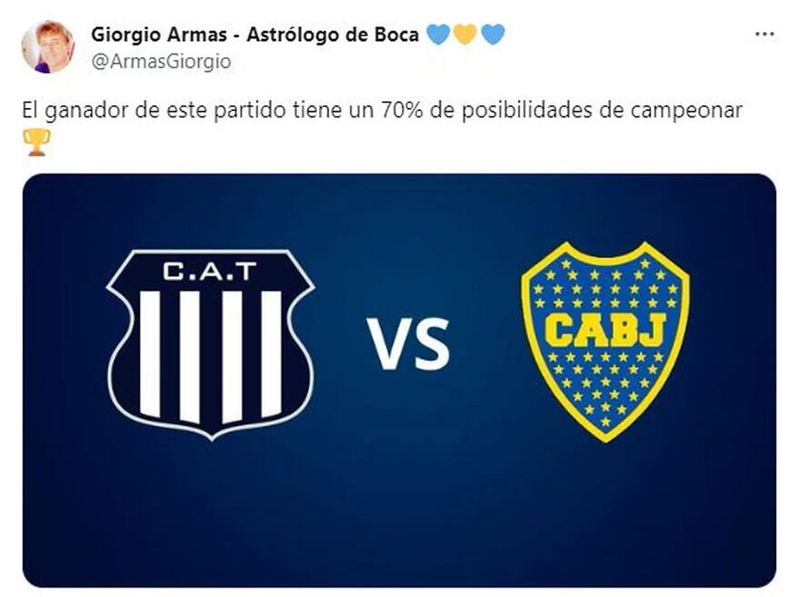 La predicción de Giorgio Armas para el Boca vs Talleres