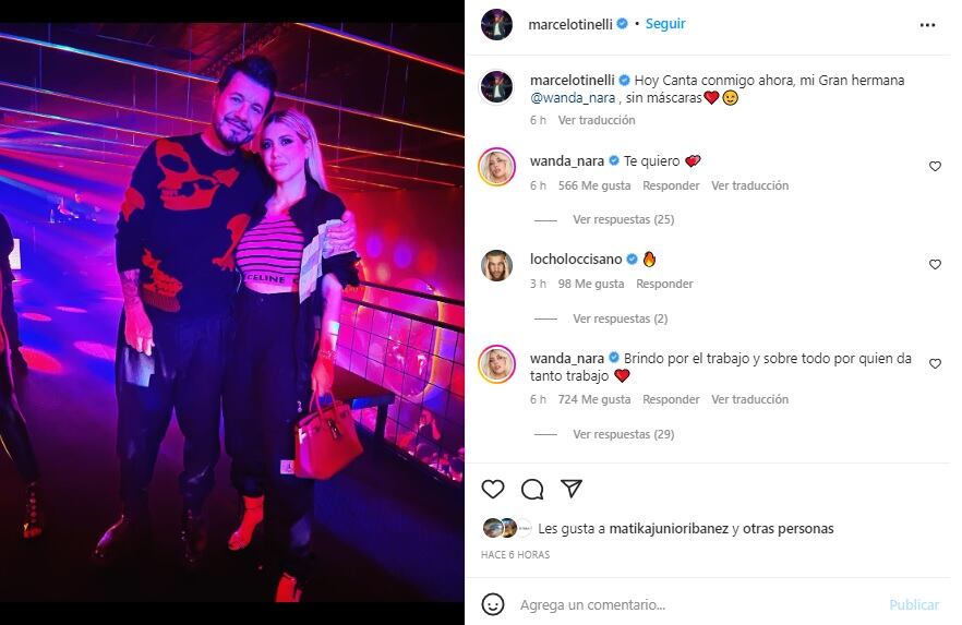 Wanda Nara fue a la fiesta final de Canta Conmigo Ahora con L-Gante