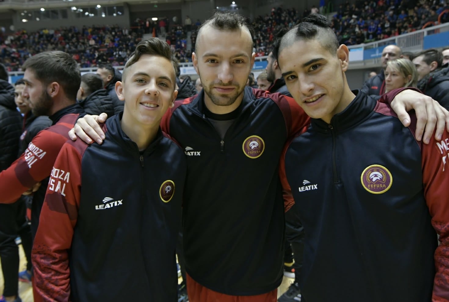 Manuel González, Santiago Barrera y Tomás Civelli de la selección mendocina. Foto: Orlando Pelichotti / Los Andes