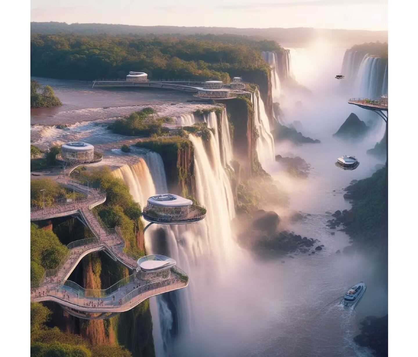 Así se verían las Cataratas del Iguazú