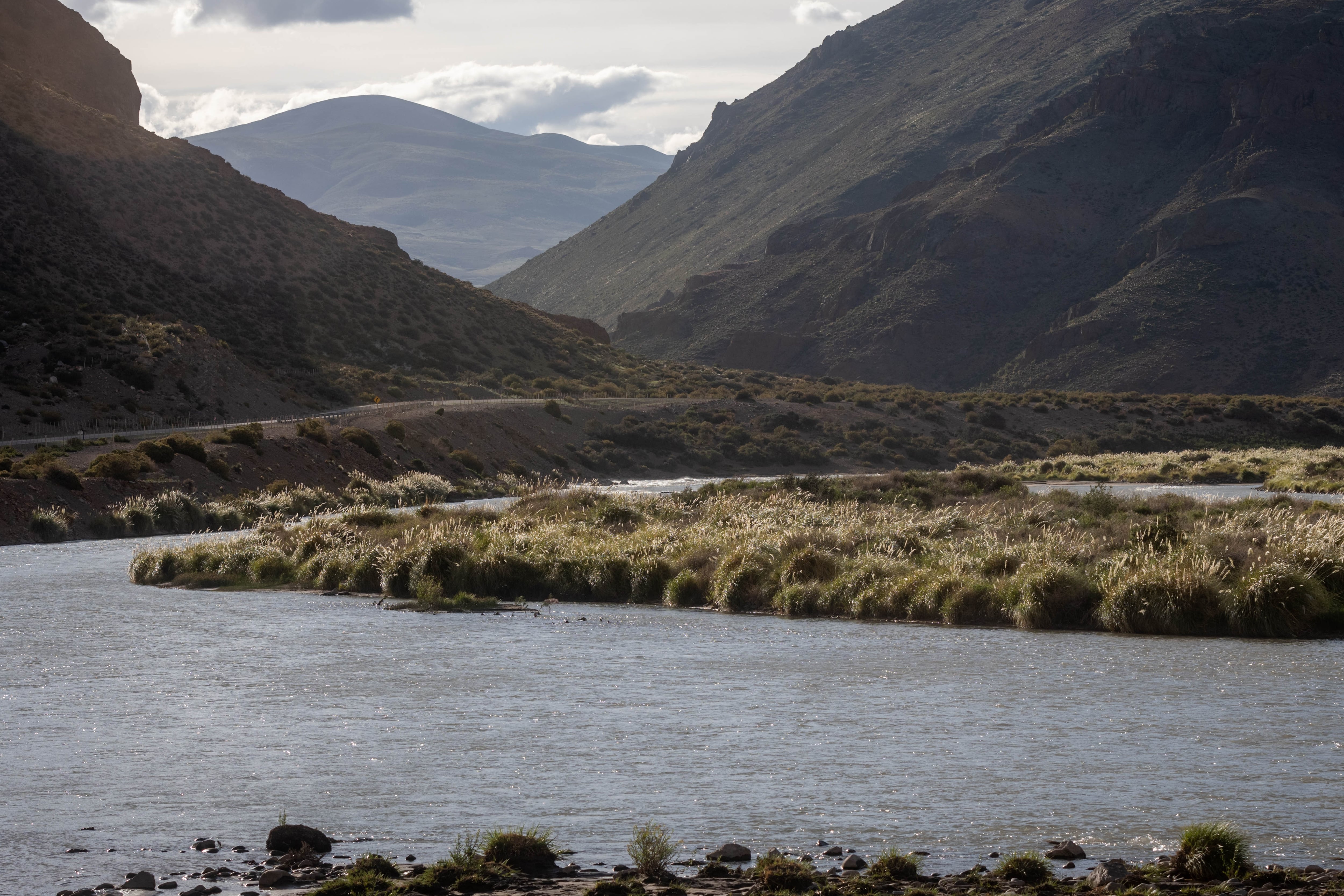 Río Grande, vista de donde se iba a construir el proyecto hidroeléctrico Portezuelo del Viento. 