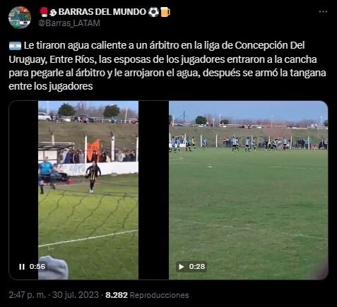 El tweet que viralizó los videos. Foto: captura de pantalla.