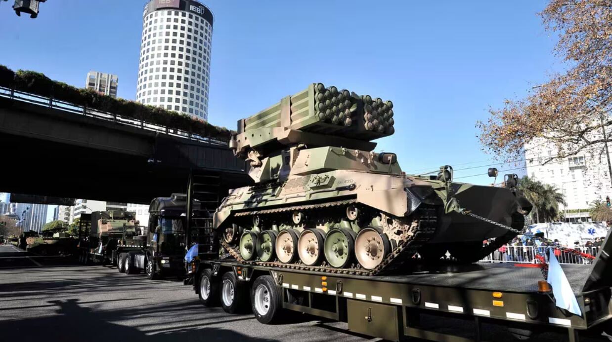 Presentaron diferentes vehículos de las fuerzas armadas. Foto: Infobae